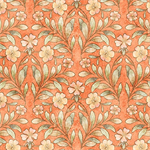 Quilting Treasures - Hedgehugs - Floral & Leaf, Light Orange