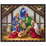 Quilting Treasures - A Star Above - 36^ Nativity Panel, Multi