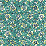 Quilting Treasures - Oxford Revival - Packed Floral, Jade