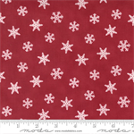 Moda - Holly Berry Tree Farm - Tossed Snowflakes, Red