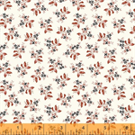 Windham - Scarlett - Floral Cluster, Red/Cream