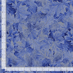 Timeless Treasures - Ice - Large Leaves Glitter, Winter