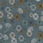 Quilting Treasures - Wisps on The Wind - Small Contempo Flowers, Dusty Teal