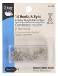 Dritz - Hook & Eyes - Size 0 - 14 Count - Nickel Plated Steel