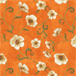 Wilmington Prints - Windflower Flannel - Small Flower And Stem, Orange
