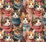 David Textiles - Foust Exclusives - Dress Up Cats, Multi