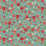Windham Fabrics - Forest Fruits - Strawberries, Teal