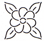 Quilting Stencil - Flower - 6^ Square