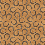 Blank Quilting - Cowboy Culture - Horse Shoes, Light Brown