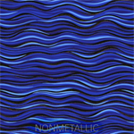 Clothworks - 108^ Laurel Burch Digital - Wave, Royal Blue