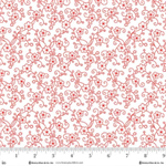 Henry Glass - Jubilee - Linear Floral, White/Red