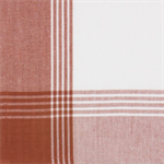 Dunroven House - Tea Towel - McLeod Border, Terra Cotta/White