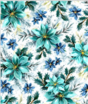 Oasis Fabrics - Noel - Medium Poinsettia, White