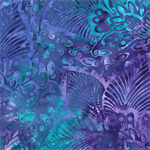 Timeless Treasures - XTonga 106^ Batik - Reef, Tri Exotic Leaf