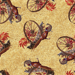 Blank Quilting - Pheasant Run - Pheasants with Wheel, Tan