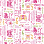 Studio E - A Pink Celebration - Word Print, White