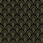 Timeless Treasures - Imperial Bloom - Asian Scallops, Black