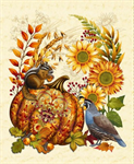 Studio E - Autumn Fields - 36^ Pumpkin Panel, Cream