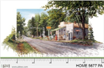 P & B Textiles - Hometown - 24^ Gas Station Panel, Multi