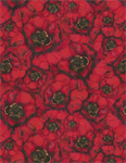 Wilmington Prints - Harlequin Poppies - Packed Poppies, Red
