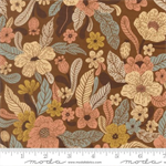 Moda - Feather and Forest Bloom - Wildflower Whispers, Walnut
