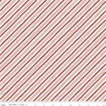 Riley Blake - Holiday Spirit - Diagonal Stripes, Red
