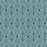 Benartex - Totally Tulips - Damask, Dark Teal