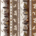 Michael Miller - The Great Outdoors - Cabin View Stripe, Taupe