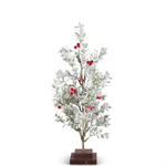 Tree - Boxwood with Powderd Red Berries 19^