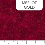 Northcott - Shimmer Radiance - Gold Metallic, Merlot