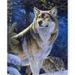 David Textiles - Exclusive Panels - 36^ Sentinel Wolf Panel, Multi