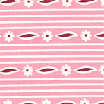 Marcus Fabrics - Aunt Grace First Place - Lines And Flowers, Pink