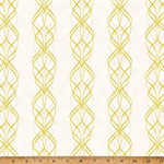 Hoffman California - Blooming Holidays - Ornate Wavy Stripes, Natural/Gold