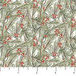 Northcott - The Christmas Mouse Flannel - Greenery, White/Green