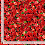 Timeless Treasures - Fruit - Packed Strawberries, Black