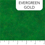 Northcott - Shimmer Radiance - Gold Metallic, Evergreen
