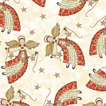 Benartex - Contempo - White Christmas - Angels, Cream