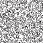 P & B Textiles - Still Life - Mini Graphic Floral, Black & White