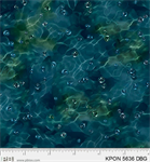 P & B Textiles - Koi Pond - Reflections, Dark Blue Green