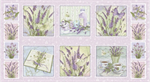 Henry Glass - Lavender Garden - 24^ Block Panel, Multi