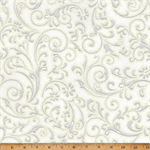 Hoffman California - Ornament Grove - Scrolls, Light Gray/Gold