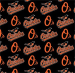 Fabric Traditions - MLB - Baltimore Orioles, Black