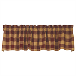 VALANCE - BARN RED CHECK