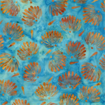 Lumin Fabrics - Bloom Grove - Floral Fan Tossed, Teal Mermaid