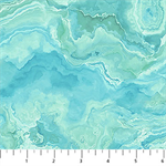 Northcott - Tranquil Waters - Swirling Waters, Dark Turquoise