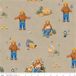 Riley Blake - Friends of Smokey Bear - Main Print, Sand