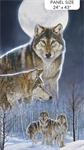 Northcott - Wild at Heart: Naturescapes - 24^ Wolf Panel, Dark Blue
