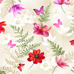 Michael Miller - Floral Fantasy - Sweet Blossoms, Red