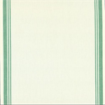 Moda - Toweling Basics - 16^ Hemmed Edge, Cream with Green Stripe