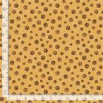 Timeless Treasures - Feline Folk - Cats Paw Prints, Gold